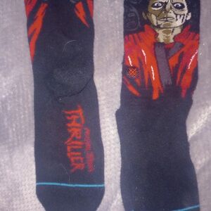 Stance Thriller Black and Red Graphic Socks